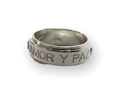 AV 781 - AMOR Y PAZ Anillo con Frase Plata 925 - Stal Joyas
