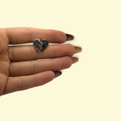 AV 763 Anillo Corazon Partido Plata 925