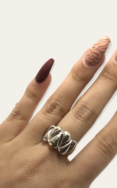 AV 666 Anillo de Diseño Plata y Oro - comprar online