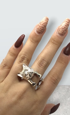 AV 663 Anillo Perrito BullDog Francés Plata 925 - comprar online
