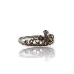 AV 726 Anillo Corona con Cubics Plata 925
