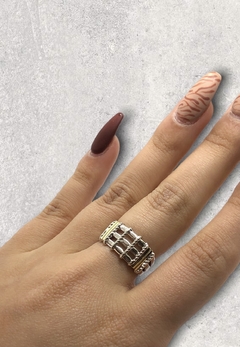 AV 650 Anillo de Diseño Plata y Oro