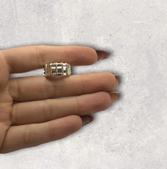 AV 650 Anillo de Diseño Plata y Oro - comprar online