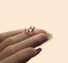 AV 633 Anillo Falange Corona Plata y Oro