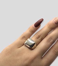 AV 505 Anillo Sello Plata y Oro - Stal Joyas