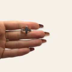 AV 530 Anillo Cruz Plata 925