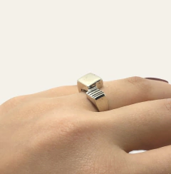 AV 2 Anillo de Diseño Cuadrado Plata 925 - comprar online