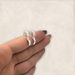2.5 gr Aros Cubanos con Cubics (12 mm) Plata Italiana en internet