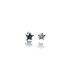 1.5 gr Dijes Susanos Estrellas - Variedad colores (10 mm) Plata Italiana