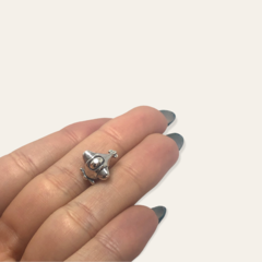 2.7 gr Dije Charm Avión Plata Italiana