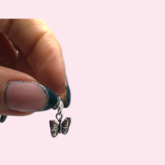 1.1 gr Dije Charm Mariposa Plata Italiana