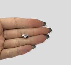 1 gr Dije Charm Corazon Huella de Perro Plata Italiana