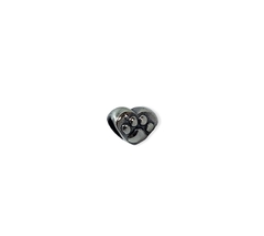 1 gr Dije Charm Corazon Huella de Perro Plata Italiana - comprar online
