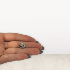 2.6 gr Dije Charm Circular Ojo con Cubics Plata Italiana - comprar online