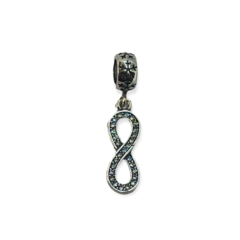 1.4 gr Dije Charm Infinito con Cubics Plata Italiana