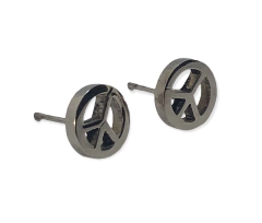 10233 Aro Pasante Simbolo de la Paz Acero Quirúrgico - comprar online