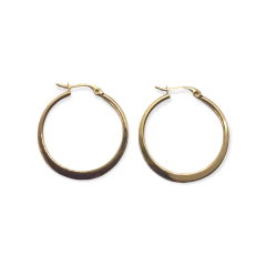 3067-30 DO Aros Argollas Planas Acero Quirúrgico Dorado - comprar online