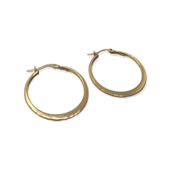 3067-30 DO Aros Argollas Planas Acero Quirúrgico Dorado