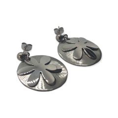 3064 Aros Colgantes Flor Acero Quirúrgico