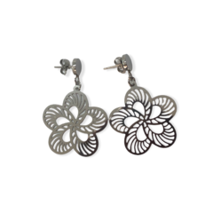 3156 Aros Colgantes Forma Flor Acero Quirúrgico - comprar online