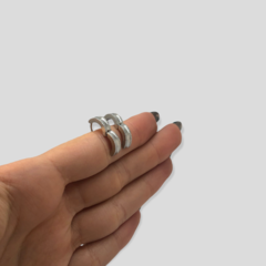3010 Aros Cubanos Arenados (13 mm) Acero Quirúrgico - Stal Joyas