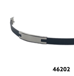 46202 Pulsera Clásica de Caucho y Acero Quirúrgico