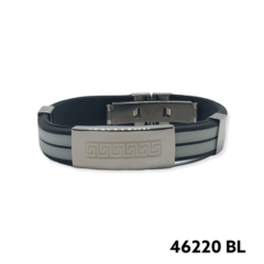 46220 BL Pulsera Caucho y Acero Quirúrgico