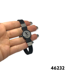 46232 Pulsera Caucho y Acero Quirúrgico Lagartija