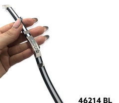 46214 BL Pulsera Caucho y Acero Quirúrgico en detalles blancos