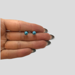 3175-6 Aros Perla Pasantes Celestes Acero Quirúrgico - comprar online