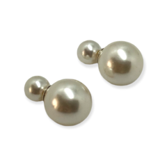 AR DIOR-2 Aros Estilo Dior Perlas Blancas Plata 925