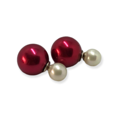 AR DIOR-4 Aros Estilo Dior Blanco y Rosa Fucsia Plata 925