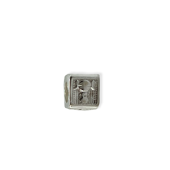 MINI 13 Dije para Charms Caudrado Nena Plata Italiana (8 mm)