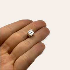 MINI 13 Dije para Charms Caudrado Nena Plata Italiana (8 mm) - comprar online