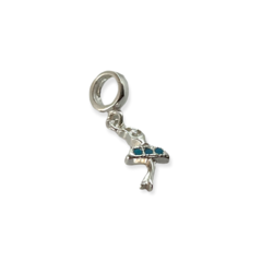 MINI 32 Dije para Charms Bailarina Plata Italiana