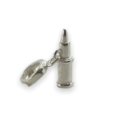 MINI 47 Dije para Charms Pinta Labios Plata Italiana