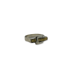 MAAN 265 Anillo de Diseño Cinturón Plata y Oro - Stal Joyas