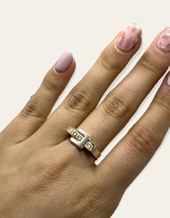 MAAN 265 Anillo de Diseño Cinturón Plata y Oro en internet