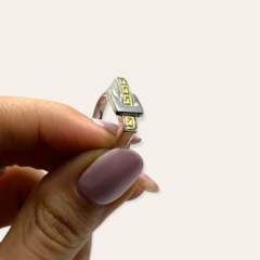 MAAN 265 Anillo de Diseño Cinturón Plata y Oro