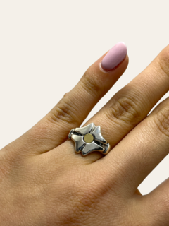 MAAN 122 Anillo Flor Plata y Oro en internet