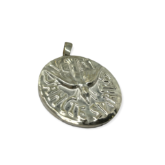 DI-RU ESPIRITU Dije Circular Reversible Espíritu Santo Plata 925