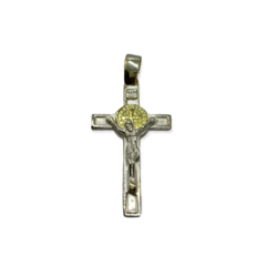 DI-RU SB-O Dije Cristo en la Cruz Plata y Oro