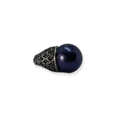 CAR 77 Dije "Lady Di" Piedra Violeta (12 mm) Acero Quirúrgico