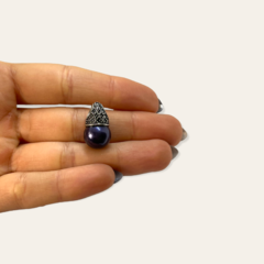 CAR 77 Dije "Lady Di" Piedra Violeta (12 mm) Acero Quirúrgico - comprar online