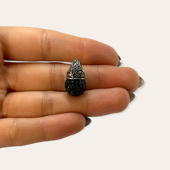 CAR 93 y 93 Plus Dije "Lady Di" Cubics Negros (10 y 12 mm) Acero Quirúrgico - Stal Joyas