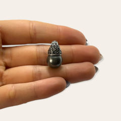 CAR 71 G Dije "Lady Di" Piedra Gris Opaca (12 mm) Acero Quirúrgico en internet