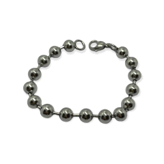 8008-2 Pulsera Bolitas (8 mm) Acero Quirúrgico