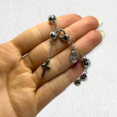 8010 PLUS Pulsera Denario Bolitas (8 mm) Acero Quirúrgico