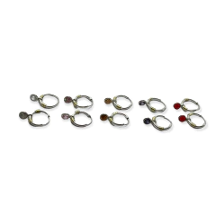 SE 1 Aros Argollas Colgantes Circular - Variedad de Colores Plata y Oro