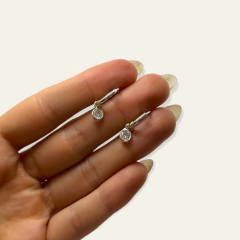 SE 1 Aros Argollas Colgantes Circular - Variedad de Colores Plata y Oro - comprar online